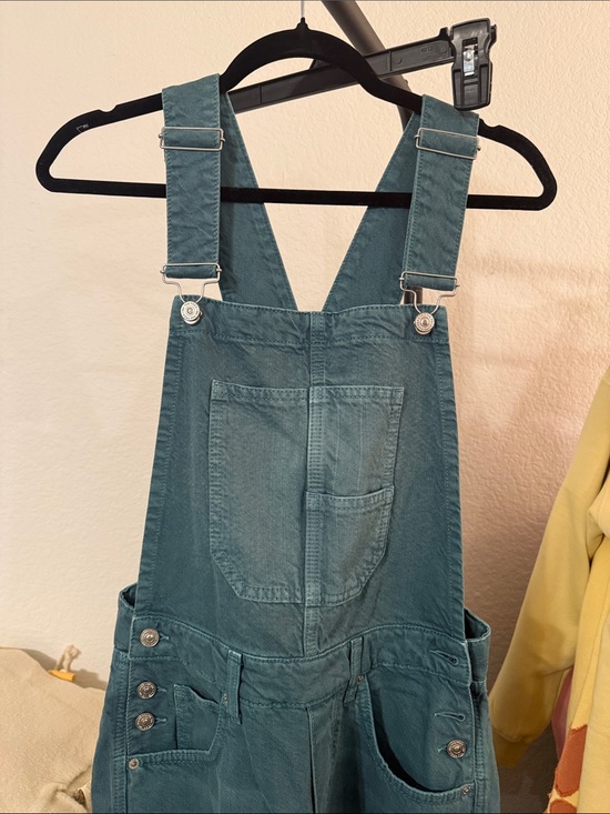 Free People Pants - Free People Good Luck Teal Denim Overalls - #129
